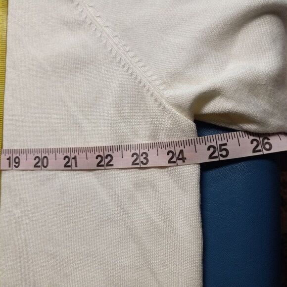 NWT CJ Banks Women's 2X Lightweight Short Sleeve White Shrug/Sweater Cottagecore - Picture 5 of 9